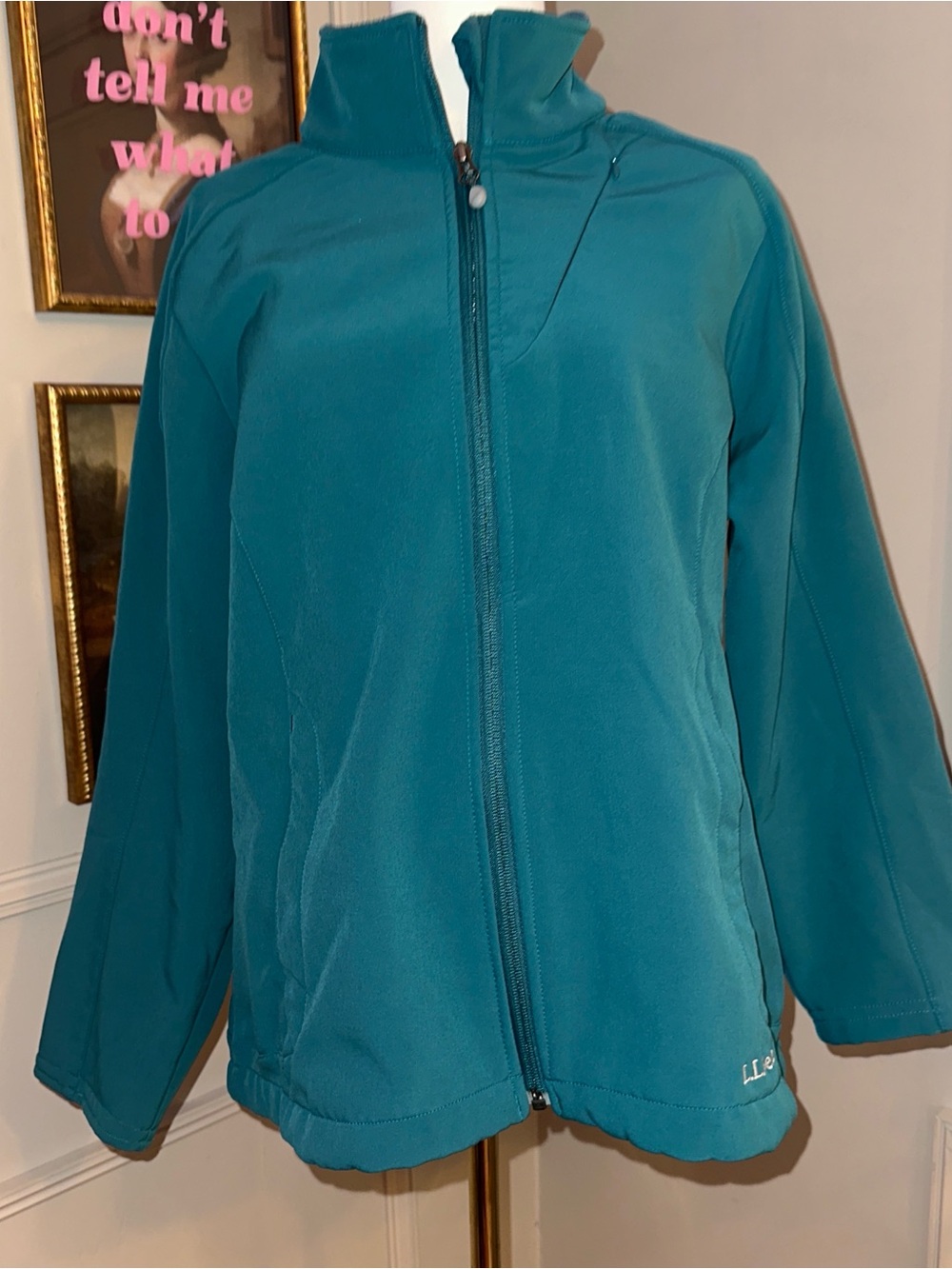 L.L. Bean Teal Green Full-Zip Fleece Lined Jacket